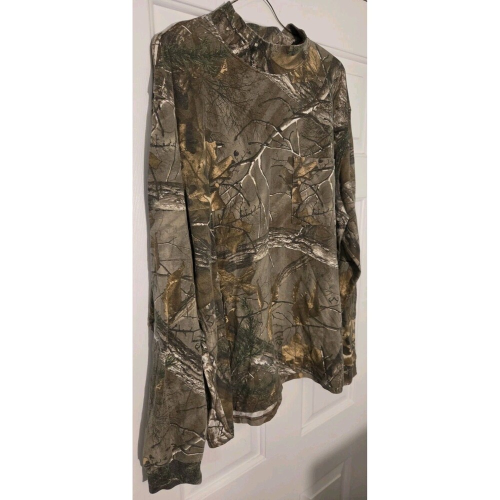 XL Long Sleeves Pocket Realtree Shirt Men's Cameo Hunting Fishing